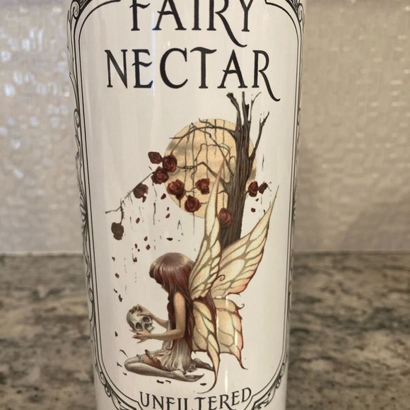 Enchanting Elixir: Vintage Fairy Nectar Water Bottle - 22 Oz. Stainless Steel - Picture 2 of 7